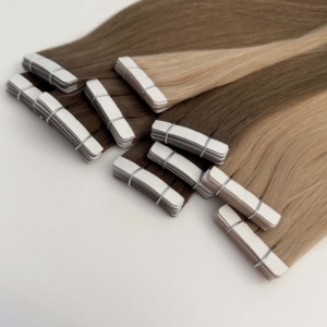 Extensiones de Cabello Adhesivas Europeas al por Mayor, Cabello Rubio Europeo Ombre de Doble Cara, Extensiones de Cabello Adhesivas 100% Cabello Humano - Product Image 4