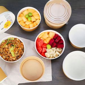 Tazones de Papel Kraft Desechables y Reciclables Personalizados para Ensaladas, Uso en Supermercados, Opciones de Impresión Digital y Offset - Product Image 6