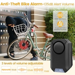 Alarma Antirrobo para Bicicleta Fatbike, Alarma de Seguridad Inalámbrica con Función de Vibración, Control Remoto para Ciclismo al Aire Libre - Product Image 3