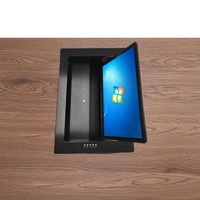 Écran de conférence motorisé escamotable de 15,6 pouces pour bureau, moniteur LCD escamotable pour système de vidéoconférence