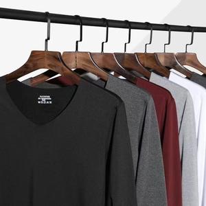 NanRenShuai Ropa interior térmica de lana de una cara con cuello en V para hombre Calzoncillos largos cómodos para otoño Nueva colección cepillada sin fregar - Product Image 4