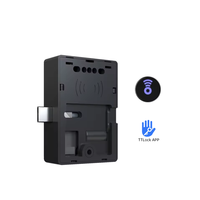 Serrure de tiroir intelligente dissimulée QISIDUN, application TTlock, serrure de tiroir électrique invisible avec carte RFID, accès sans clé pour la maison et le bureau