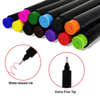 Échantillon gratuit Esquisse Permanente Micro Fineliner Couleur Finelin Liner Pointe Supplémentaire Feutre Fine Ligne Noir Mince Marqueur Stylo Set