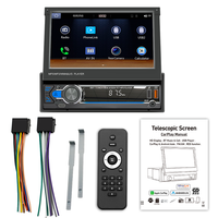 1 Din 7 pouces Carplay Android Auto universel rétractable écran tactile multimédia MP5 lecteur FM BT AUX autoradio