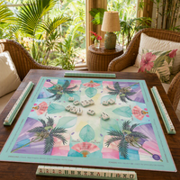 Tapis de Mahjong Personnalisable Anti-Bruit pour Bureau à Domicile, Jeu de Table Deluxe, Tournoi Intérieur, Table Pliante Professionnelle Western Naturel