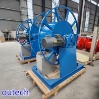 Carrete de Cable Automático Outech de Acero Inoxidable con Motor, Retráctil, de 2m-300m de Longitud para Grúa