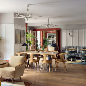 Conjunto de Muebles Contemporáneos para Hoteles Urbanos, Cama Queen/King Size, Dormitorio, Sala de Estar, Renderizado 3D, Proyecto Personalizado, Proveedor de Artículos para Hostelería - Product Image 2