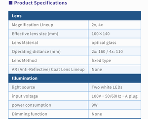 Instrumento de Inspección Óptica OTSUKA LED OSL-2 con Lentes Cuadradas 2X y 4X - Product Image 4