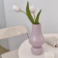 Vase de table pour salon, décoration d'intérieur, fleurs, style chinois luxueux, vase en cristal violet créatif