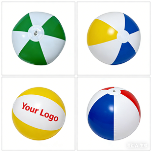 Pallone da Spiaggia Ecologico in PVC Senza Ftalati, Gonfiabile, per Baseball, Calcio, Pallavolo, con Logo Personalizzato - Product Image 3
