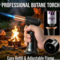 Briquet torche miniature au butane rechargeable, design classique, prix de gros, personnalisable, pour cigares, avec boîte cadeau