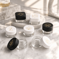 Pot en verre mat mignon de 3 ml, 5 ml, 9 ml avec logo personnalisé pour crème pour les yeux et emballage cosmétique, service OEM en gros, impression sérigraphique