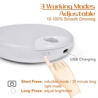 Lampe de chevet mignonne et chaleureuse pour salon, lampe de table transparente en forme de fleur rotative avec détecteur de mouvement, intensité réglable, recharge USB