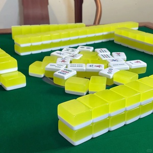 Nouveau jeu <span class=keywords><strong>de</strong></span> <span class=keywords><strong>Mahjong</strong></span> chinois 2026 <span class=keywords><strong>de</strong></span> luxe moderne, personnalisé et gravé, en acrylique doré résistant à l'eau, 144+4 tuiles <span class=keywords><strong>de</strong></span> <span class=keywords><strong>Mahjong</strong></span> - Product Image 2