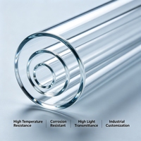 Tube de four en quartz résistant aux hautes températures, directement de l'usine, avec services de cintrage et de soudage pour la diffusion de semi-conducteurs