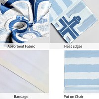 Serviette de plage Anchor personnalisée avec motif de dessin animé, housse de chaise de plage avec poches latérales, épaisse, séchage rapide, compressée, nom personnalisé pour chambre à coucher