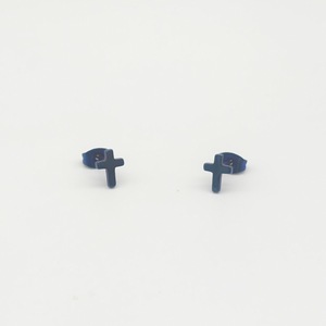 Cross <b>Stud</b> <b>Earrings</b> Stainless Steel Simple Geometric Design For Men And Women Fashion Jewelry - Product Image 3