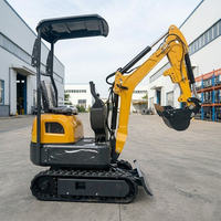 Mini-excavatrice sur chenilles certifiée CE EPA Euro5 de 1 à 3 tonnes avec moteur et pompe à haute puissance de creusement et engrenage PLC, livraison gratuite