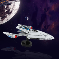 Funbuild Star Spaceship Jouet de Construction Éducatif pour Enfants Trek A1402 USS Protostar Modèle de Bâtiment Fantastique Sci-Fi en Blocs