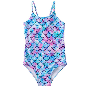 Trajes de Baño de una Pieza de <span class=keywords><strong>Sirena</strong></span> de Dibujos Animados para Niñas, Trajes de Baño de Secado Rápido de Spandex/Poliéster para Playa y Aguas Termales para Niños - Product Image 6
