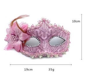 Masque vintage pour femmes pour les fêtes de Mardi Gras, Halloween, carnaval - Masque <span class=keywords><strong>vénitien</strong></span> pour bal masqué, bal de promo, accessoire de déguisement en PVC - Product Image 3