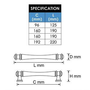 Maniglie <span class=keywords><strong>per</strong></span> <span class=keywords><strong>Mobili</strong></span> in Stile Europeo Vintage, Pomelli <span class=keywords><strong>per</strong></span> Cassetti in Lega di Zinco, Finitura Bronzo Antico <span class=keywords><strong>per</strong></span> Accessori da Cucina - Product Image 3