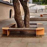 Banc long nordique, tabouret rond pivotant, chaise arbre courbée pour cour, rue, parc, loisirs en extérieur, mobilier d'extérieur et de présentation