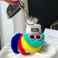 Nouveau mignon porte-clés dessin animé en peluche poupée sac pendentif créatif voiture petit cadeau porte-clés