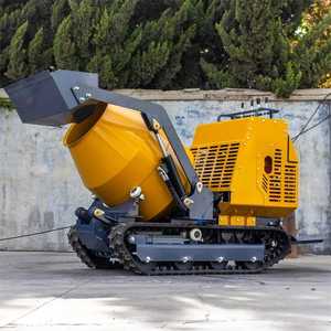 เครื่องผสมคอนกรีตแบบเคลื่อนที่ได้ ยี่ห้อ Manufacturer Crawler ขนาด 0.2 ลบ.ม. ใช้เครื่องยนต์เบนซิน/ดีเซล รถผสมปูนขนาดเล็ก สำหรับขาย - Product Image 1