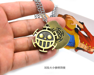 2 màu chất lượng cao 48cm kim loại ta Vòng cổ cho Anime khỉ D. Luffy và Trafalgar D người hâm mộ Luật nước trong gói thẻ vỉ - Product Image 5