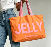 Borsa Tote in Tela di Cotone Naturale Oversize Ecologica, Borsa a Spalla Promozionale per Shopping con Logo Personalizzato, Ordine all'Ingrosso