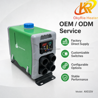 Chauffage diesel de stationnement haut de gamme OkyRie AX515V 5KW à quatre sorties, certifié CE ROHS, chauffage sûr pour camions longue portée, camping-cars et caravanes