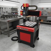 Mesin CNC Router Desktop Kecil 3/4 Axis Mini CNC untuk Pengukiran Kayu, Akrilik, PVC, PCB, dan Logam