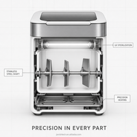 Machine à Compostage Électrique en Acier Inoxydable de 5 kg de Capacité Quotidienne pour la Maison et les Petits Restaurants, Processeur de Déchets Alimentaires Inodore