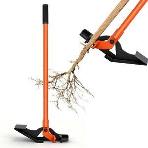 JH-Mech Dispositivo Personalizzato per Rimuovere Rapidamente Erbacce e Piccoli Alberi, Arancione con Impugnature Antiscivolo, Costruzione in Acciaio Interamente Saldata, Estrattore per Piantine - Product Image 1