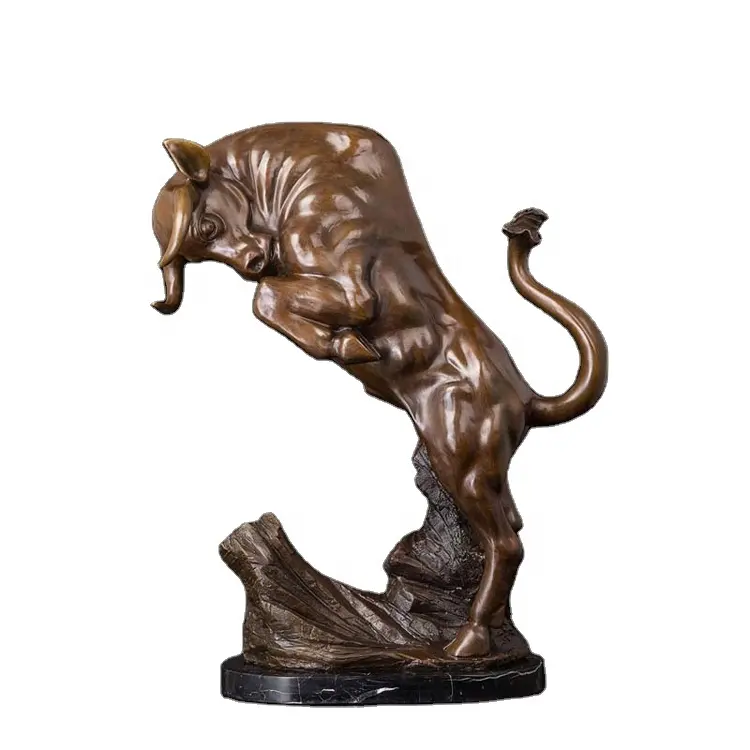Estatua grande de Latón para Decoración de pared, estatua de animal de Toro, bronce, buey, regalo, Stock, toro
