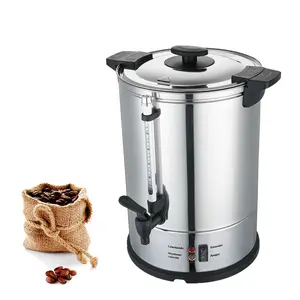 Máquina de caldera para té, tanques dobles, 1 dispensador de grifo, leche, mantiene automáticamente el calor, Caldera de agua comercial de acero inoxidable