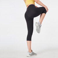 Leggings de yoga taille haute pour femmes grandes tailles avec poches, capris de fitness extensibles à effet ventre plat, personnalisables