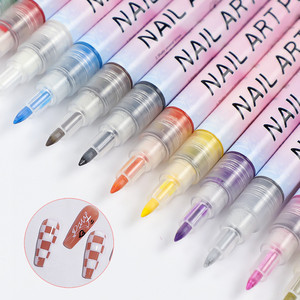12 colores, bolígrafo de punta fina para decoración de uñas, resistente al agua, de secado rápido, para pintar flores, bolígrafo para grafiti de uñas, bolígrafo para arte de uñas - Product Image 3