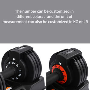 Haltères réglables de 27,5 lb/12,5 kg, haltères multi-poids, réglage rapide <span class=keywords><strong>du</strong></span> poids, adaptés aux entraînements - Product Image 5