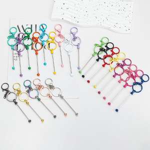 Porte-clés perlé populaire pendentif en métal dégradé ou étui pour casque pour personnaliser les outils et l'équipement de bijoux - Product Image 1