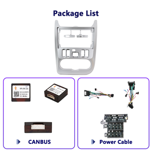 Cornice Autoradio per <span class=keywords><strong>Renault</strong></span> Logan Sandero <span class=keywords><strong>DACIA</strong></span> Logan <span class=keywords><strong>Duster</strong></span> 2009-2013, Kit Adattatore per Pannello Cruscotto e Montaggio - Product Image 4
