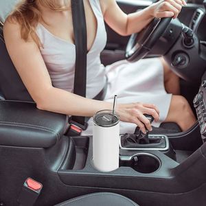 20oz Sublimation Car Tumbler Slim Stainless Steel Insulated <b>Beer</b> Cup Car Travel Tumbler with Straw - Product Image 3