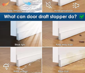 Sotto la porta tappo tappo fondo in gomma striscia di tenuta in Silicone tiraggio porta tappo per ridurre il rumore e prevenire gli insetti - Product Image 6