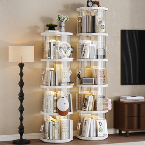 Étagère de <span class=keywords><strong>rangement</strong></span> multifonction à roulettes rotatives pour salon organisateur de livres vaisselle debout support <span class=keywords><strong>utilitaire</strong></span> en plastique - Product Image 1