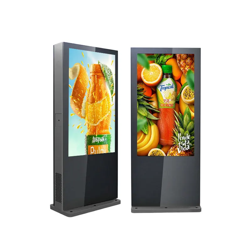 Horizontal Digital Signage Led Displays Tipo K Forma 55 Polegada Tft Publicidade Player Touch Screen Monitor Seis Reprodução De Mídia De Vídeo