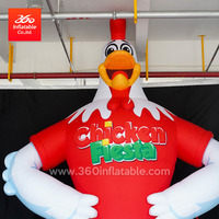 Mascotte de poulet gonflable personnalisable Publicité gonflable sur le thème du dessin animé pour les promotions de fiesta de poulet