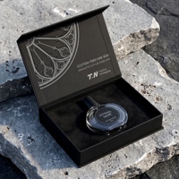 Scatola Regalo Personalizzata Nera per Profumo e Scatola Magnetica per Fragranze con Espositore in Carta e Confezione Espositiva per Profumi