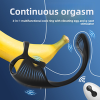 Masseur de prostate sans fil télécommandé par application, 245 mm, double anneau pénien, anneau de scrotum, plug anal pour hommes, entraînement de la résistance