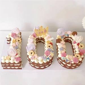 Juego de 9 Moldes Acrílicos para Decoración de Pasteles de 10 Pulgadas, Números del 0 al 8, Herramienta para Hornear, Moldes para Pasteles de Cumpleaños y Aniversario - Product Image 2